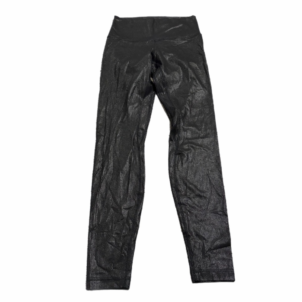 Lululemon Align Ribbed High-Rise Pant 28" *Shine (Black) Size 6 - Picture 2 of 6